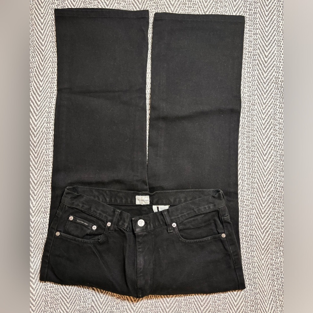 Calvin Klein Vintage 90's High Waist Straight Leg Black Jeans | Sz 10